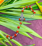 Rudraksha Bracelet with Trishul, Om & Damru Charm