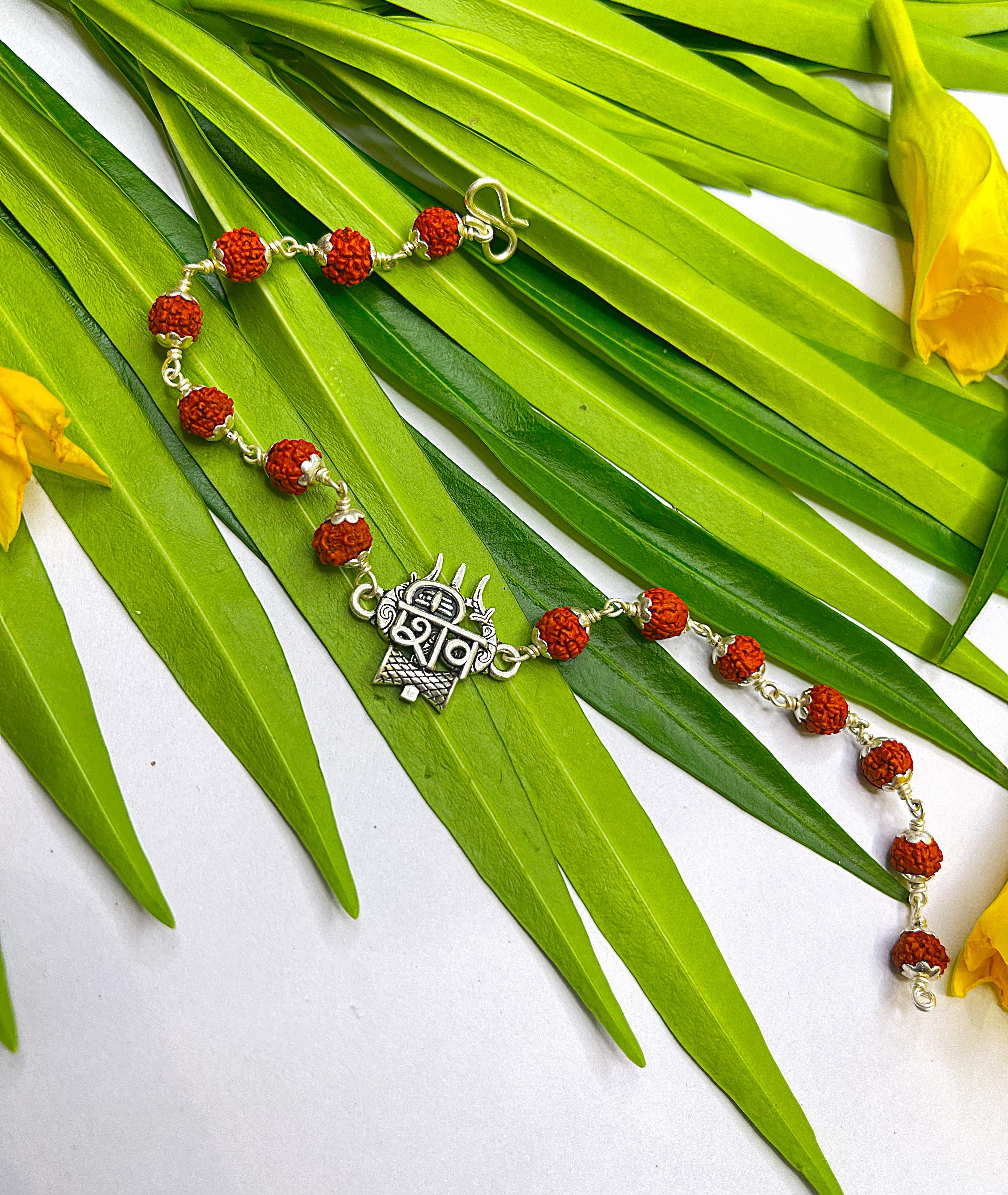 Rudraksha Shiv Trishul Bracelet
