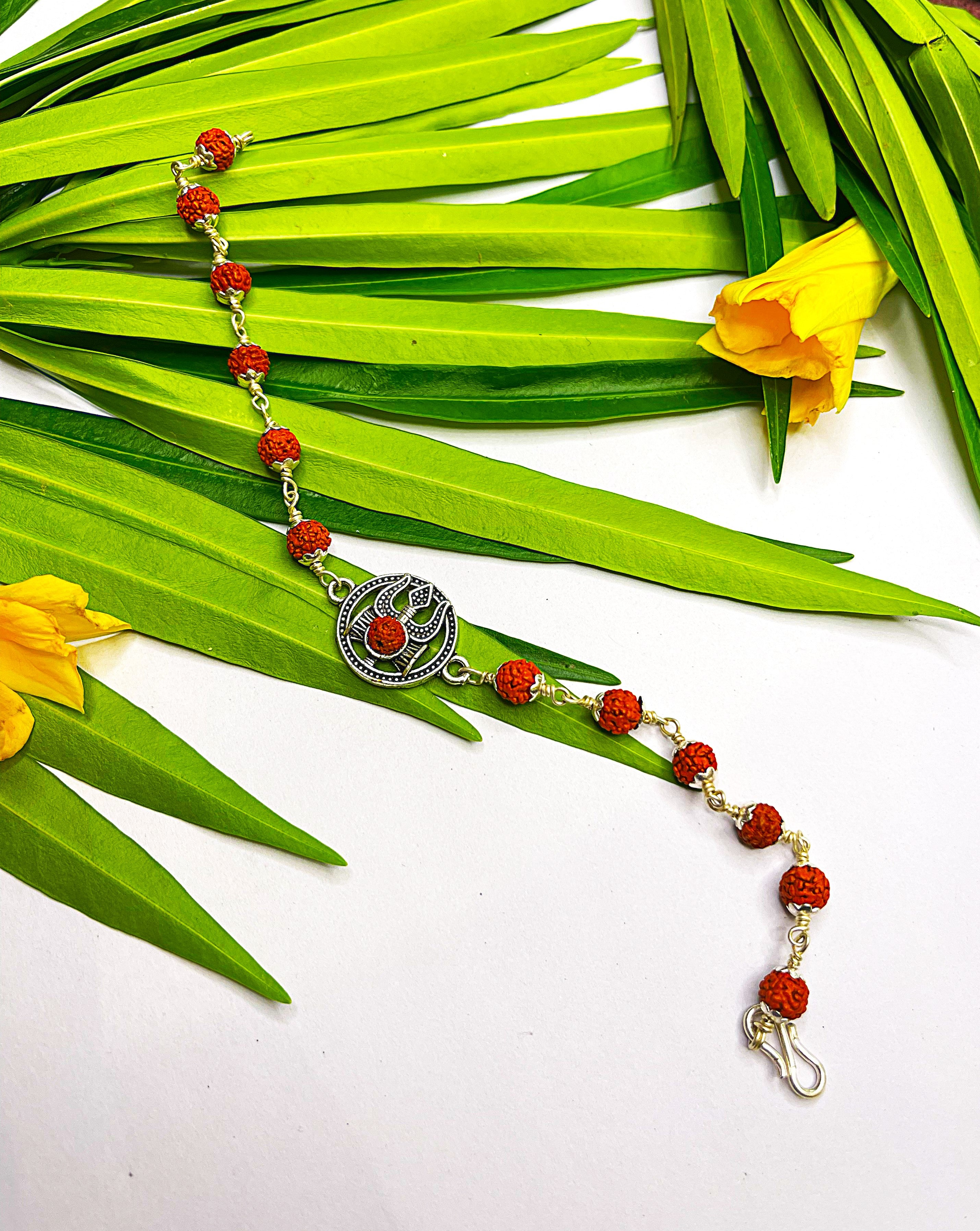 Rudraksha Trishul Bracelet