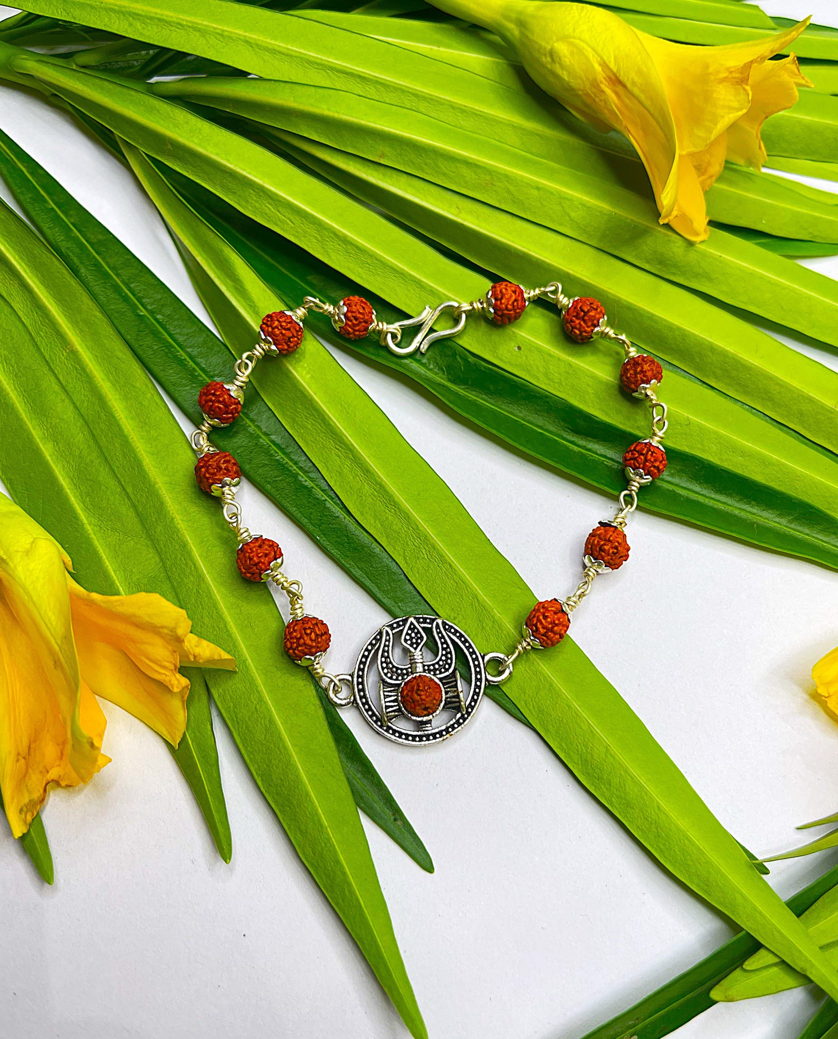 Rudraksha Trishul Bracelet