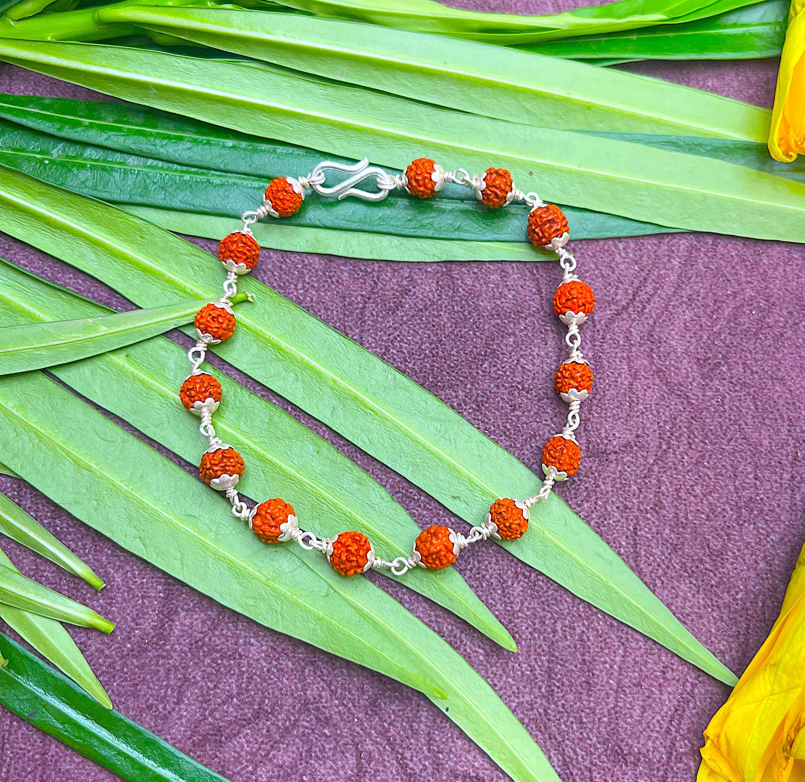 Classic Rudraksha Silver Bracelet – Pure Spiritual Energy
