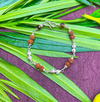 Rudraksha & Silver Beads Spiritual Bracelet