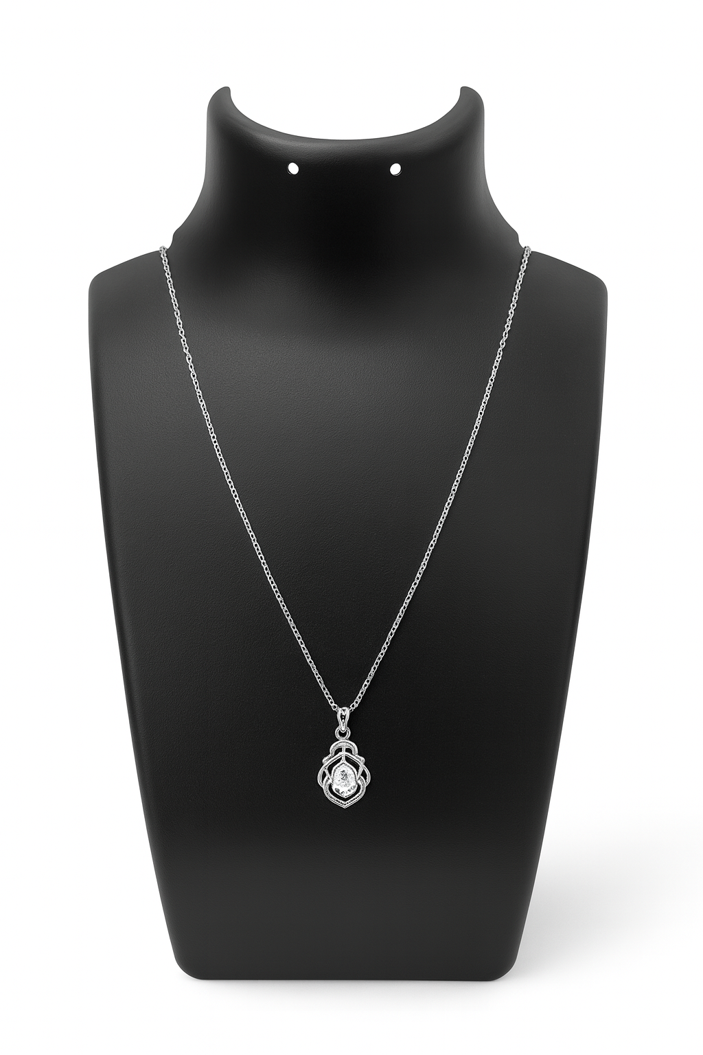 925 Sterling Silver Round Pendant Necklace for Women