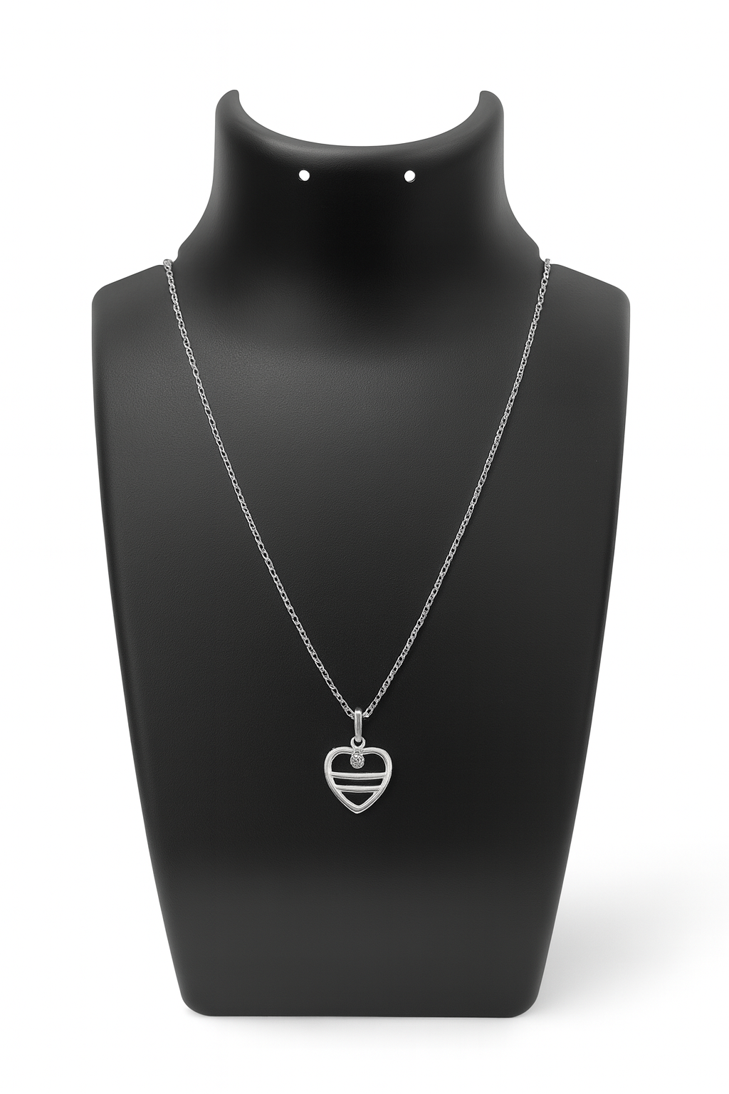 925 Sterling Silver Heart Pendant Necklace for Women