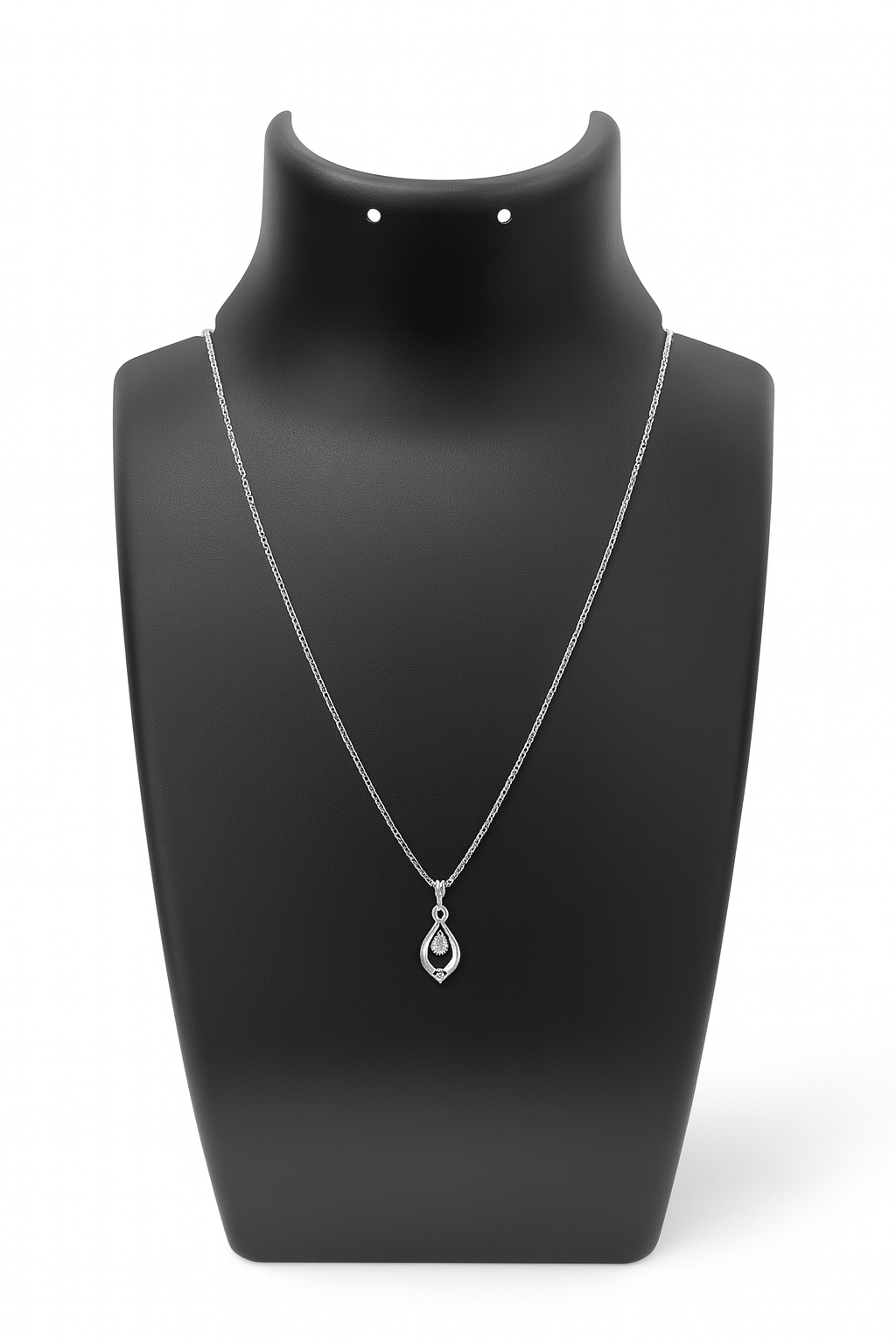 925 Sterling Silver Teardrop Pendant Necklace