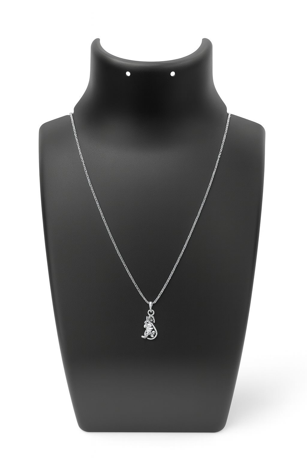 925 Sterling Silver Cat Design Pendant Necklace for Women & Girls