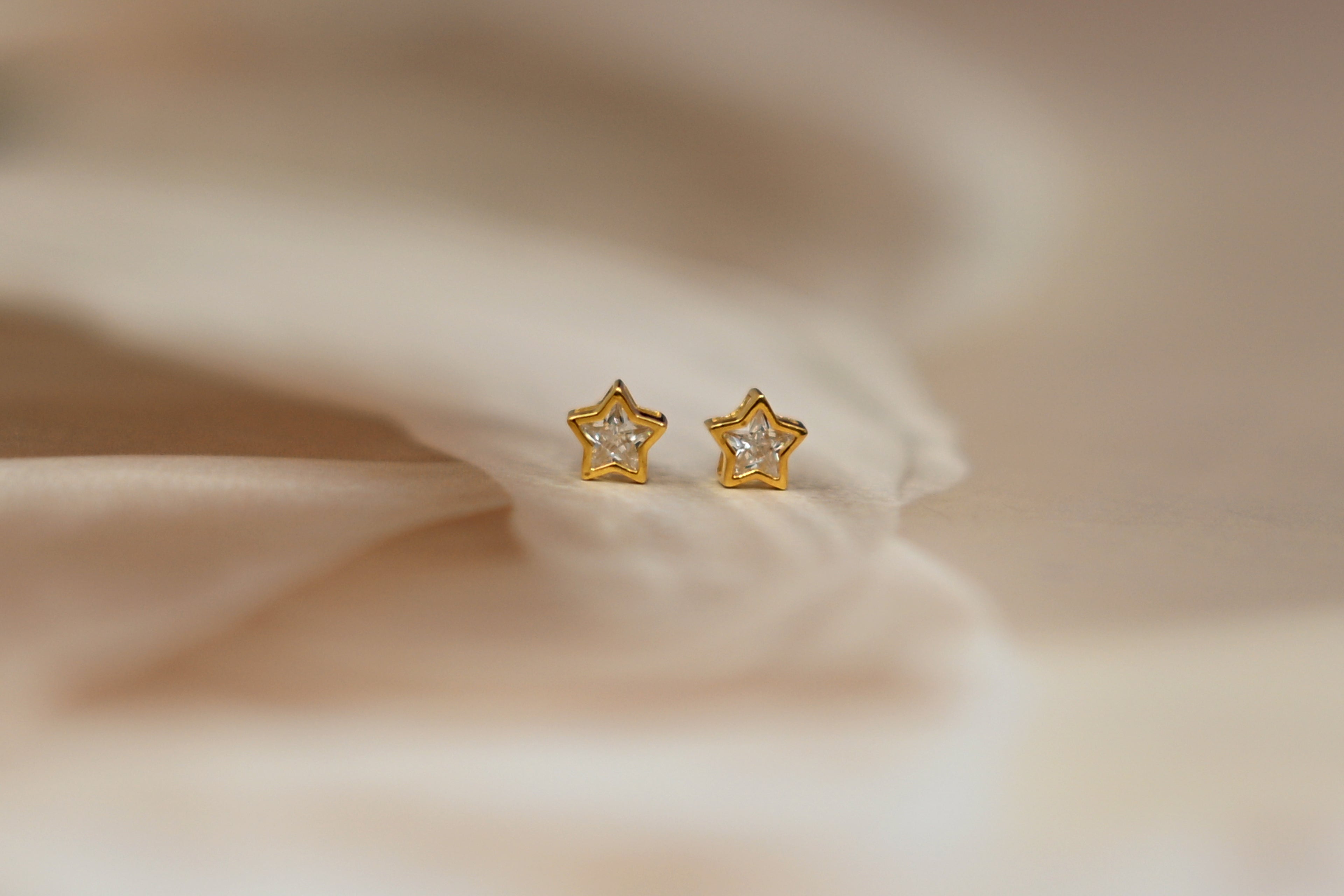 Star Diamond Stud Earrings