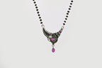 925 Silver Antique Mangalsutra with Multi-Stone Pendant