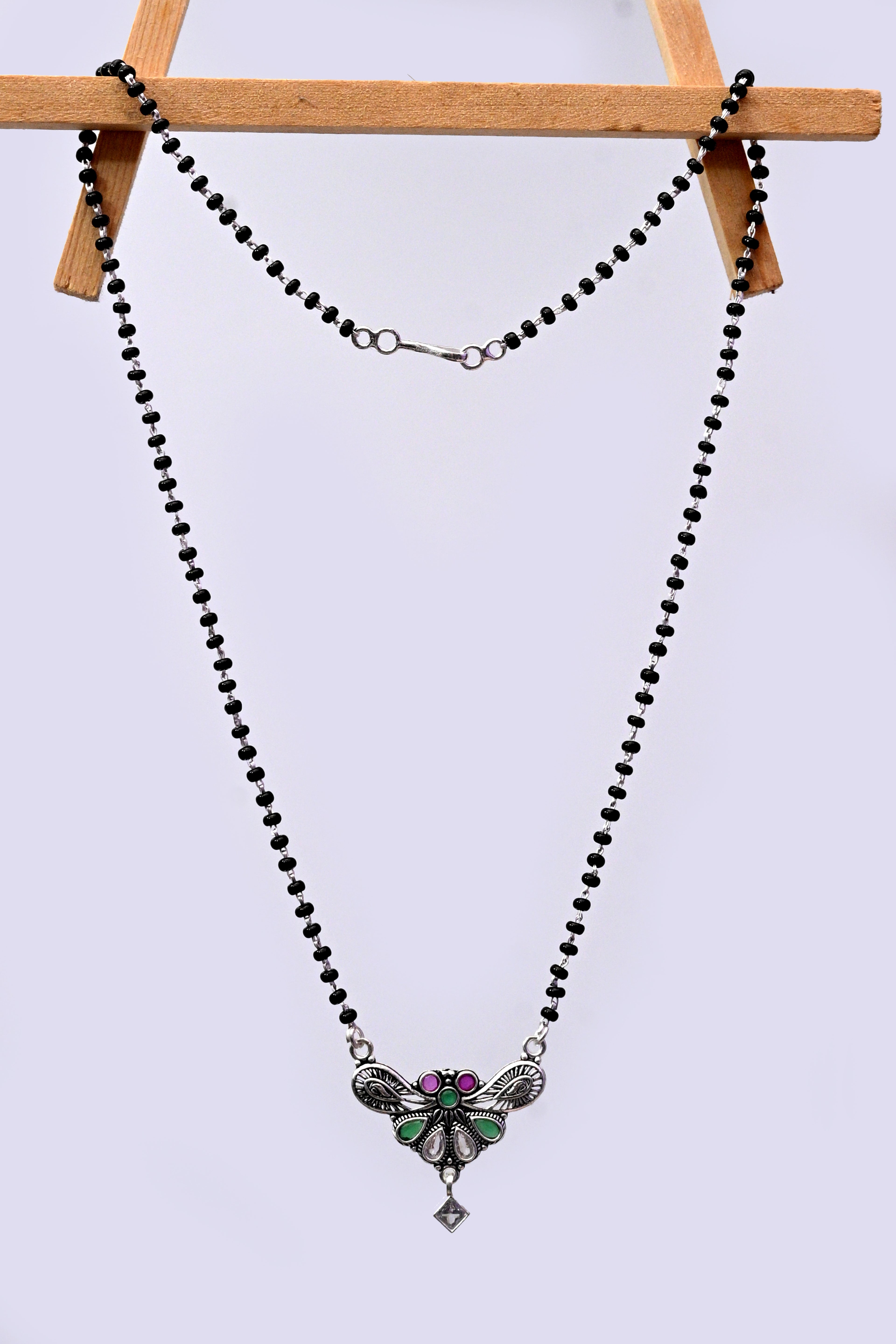 925 Sterling Silver Butterfly Design Mangalsutra