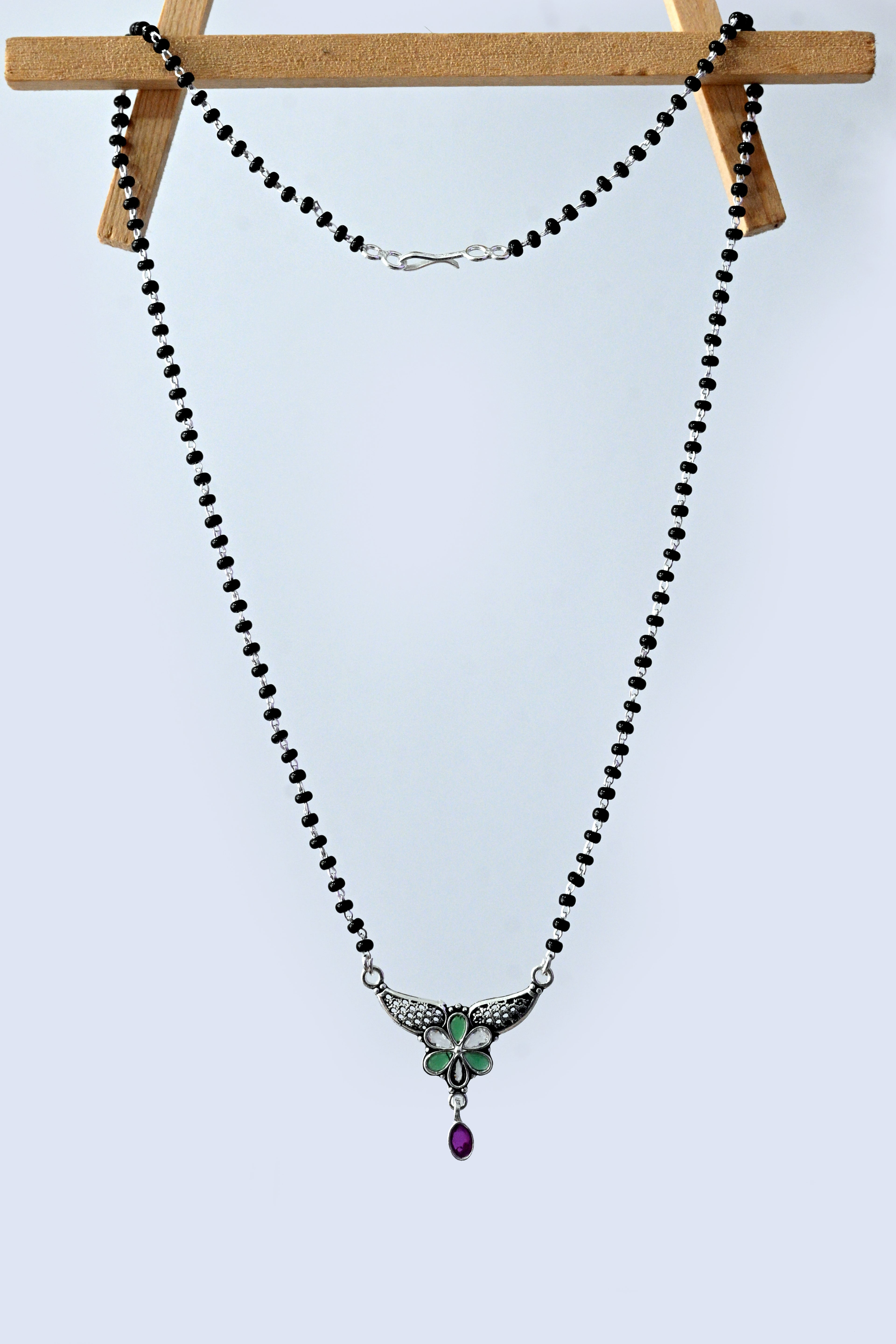 925 Sterling Silver Floral Mangalsutra
